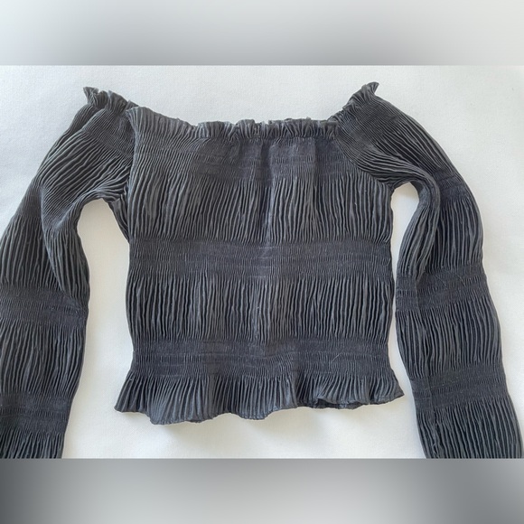 Mendocino Black Off The Shoulder Crop Top - size S - Picture 4 of 11